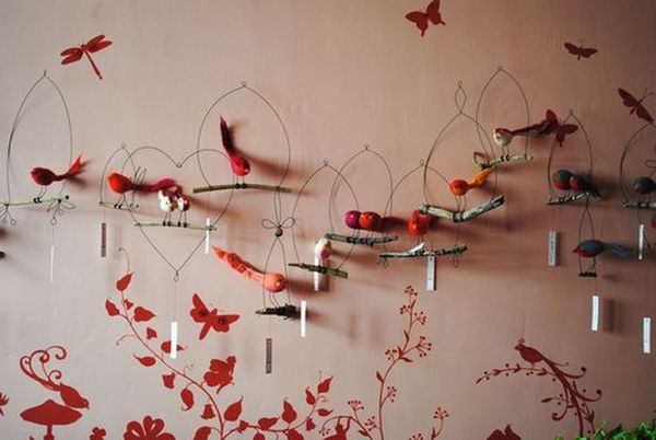 les oiseaux en feutre