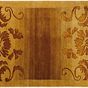 Pour accompagner les lignes de meubles, Marc Hertrich et Nicolas Adnet ont dessiné une belle collection de tapis à l'instar de l'Acanthe jaune