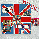 Découpez des photos symboles  de L'Angleterre sur des dépliants touristiques