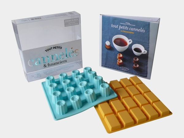 Un livre + les moules de mini cannelés et mini financiers !