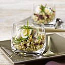 Des carrés de couleurs variées pour des verrines à l’allure savoyarde