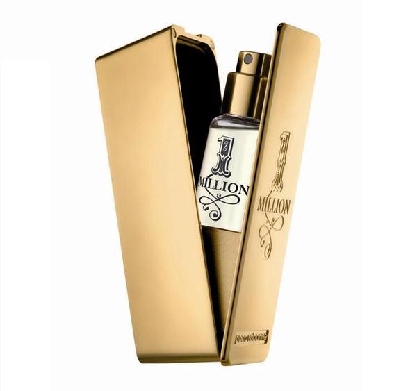 Mini lingot d’or cachant un vaporisateur de voyage, 1 Million, 20 ml, 39 €.Paco Rabanne