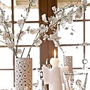 Vase « Antartic », lumignon « Pyrus », Sia, photophore rouge et verres, Potiron, bougies, Bougies La Française.