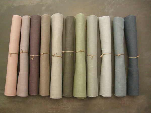 Etamines de lin 11 fils/m2 spécialement teintes pour La Croix & La Manière