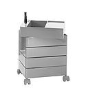 Un rangement très pratique. En ABS brillant. Doté de 5 tiroirs. 46 x 35 x H 72 cm. 400,50 €. Container 360°. Sabz.