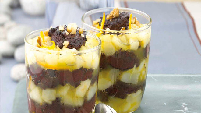 Un marbré non pas à base de chocolat, sinon de boudin noir et de poires pour une jolie entrée
