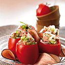 Andouille et touches asiatiques pour des tomates farcies revisitées