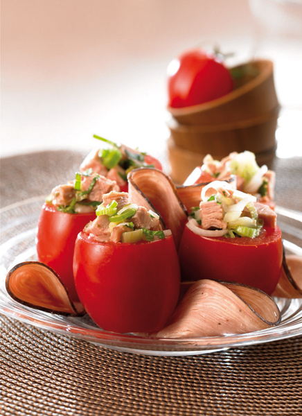 Andouille et touches asiatiques pour des tomates farcies revisitées