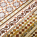 Détail carrelage d’origine en carreaux de ciment.