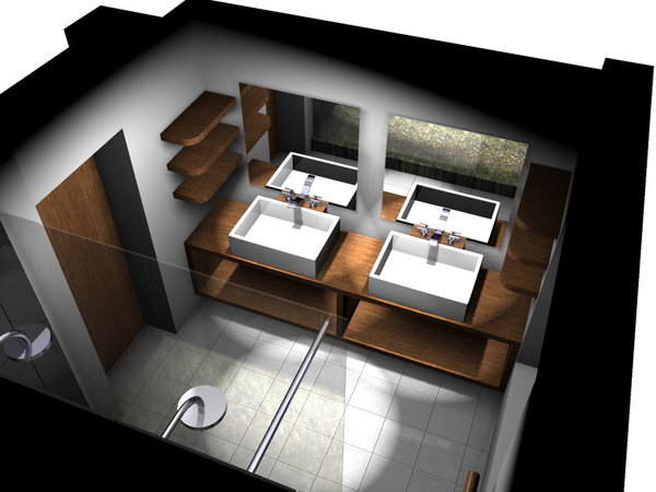 La mission de Charles-Eric Clouet d’Orval: une salle de bains optimisée pour 4 personnes au quotidien