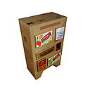 Avec cette commode « typo » Julia s’engage de manière déterminée dans la production de pièces uniques avec une volonté constante de choix esthétiques et fonctionnels. Ainsi, elle n’hésite pas à mixer les disciplines (design, graphisme, sérigraphie) dans ses expérimentations variées. 240 €.