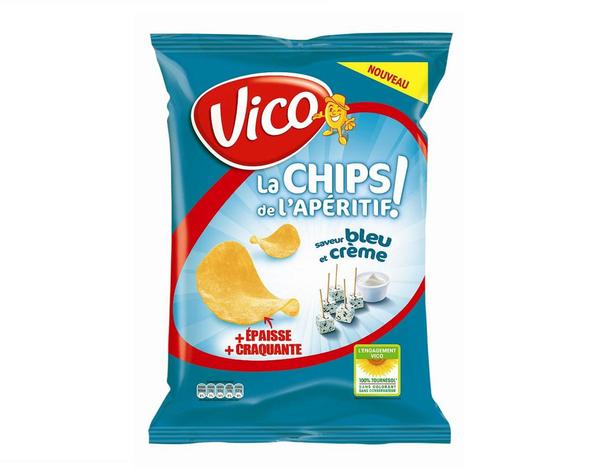 Bon équilibre en revanche pour les épaisses chips à la crème au bleu
