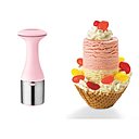 Une cuillère à glace astucieuse. Elle permet de créer des blocs cylindriques et de les empiler pour associer les parfums. 14,75 €. Cuillère à glace Cuisipro. Déco & Saveurs. www.deco-et-saveurs.com