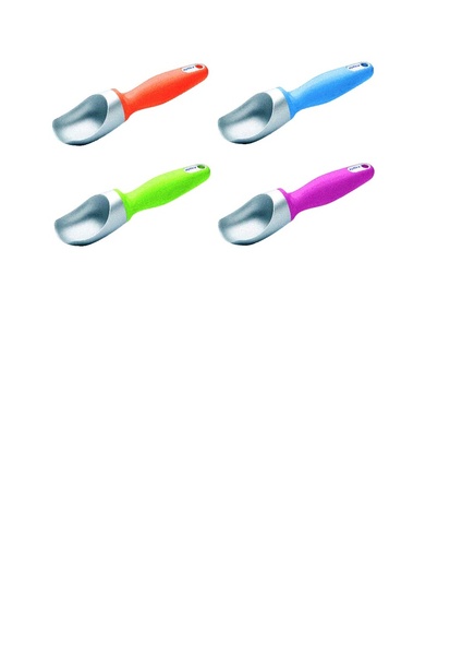 Des cuillères à glace pétillantes et surtout pratiques. Le manche ergonomique est en plastique isolant pour éviter que le froid n’engourdisse la main et la touche d’inox sur l’extrémité incurvée permet de pénétrer sans effort dans les glaces les plus dures. 14 € pièce. Cuillère à glace Zyliss. www.zyliss.fr