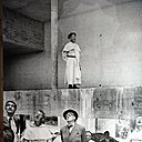 Photo exceptionnelle visite du Corbusier lors de l'aménagement de la grande Chartreuse.