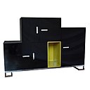 Meuble de rangement en laque piétement en inox poli miroir Bis.JPG Meuble de rangement en laque piétement en inox poli miroir Bis.JPG