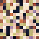 Pixels de couleurs sur le panneau de bois Bodega, Marotte