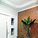 Panneaux décoratifs en taille de pommier de la région de Palmas (Brésil). Production artisanale permettant la réinsertion des femmes à la retraite ou n’ayant jamais travaillé. Exclusivement pour un usage intérieur.