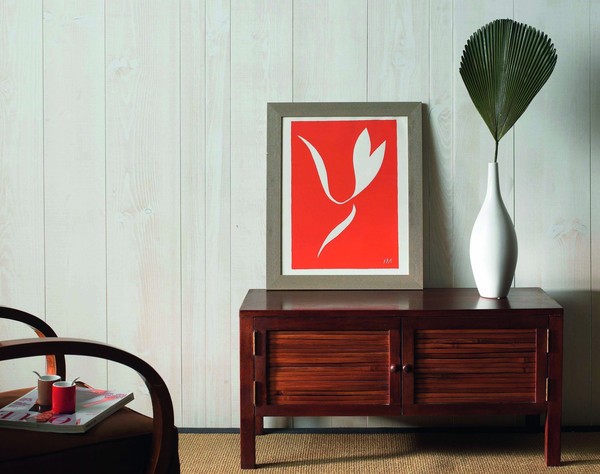 Les lambris multi largeurs peuvent être posés à la verticale pour accentuer la hauteur sous plafond, à l’horizontale pour une impression d’espace, ou en oblique pour une touche d’originalité. Associés à un matériau isolant, ils favorisent l’isolation thermique ou phonique des murs. Copyright Gascogne Wood Products