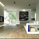 Finition huilée teintée et pose flottante, ce modèle est en chêne Savoie en patine naturelle.