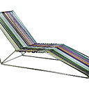 Splendide chaise bayadère et résistante aux intempéries