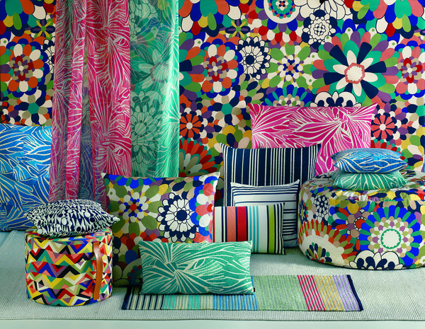 Tout l'univers de la célèbre maison Missoni se retrouve dans le jardin avec des textiles adaptés, anti UV, imputrescibles.. et vraiment élégants