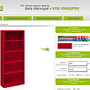 Woodeos offre un très large niveau de personnalisation des dimensions. Un configurateur en 3D ajuste en temps réel l’aspect du meuble sur le site en fonction des dimensions choisies, des couleurs ou du nombre d’étagères.