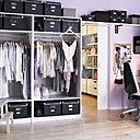 Les rangements pratiques et modulables des dressings Ikea.