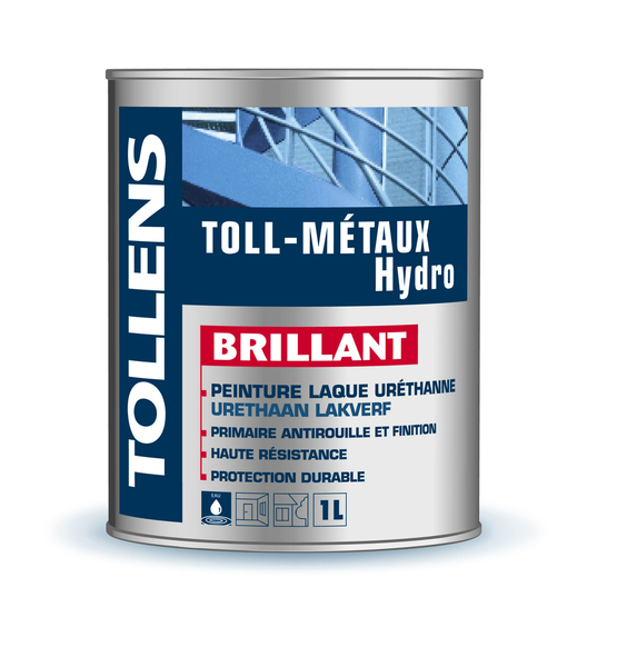 Toll-Métaux Hydro brillant : primaire d’accrochage et antirouille pour tous les métaux.