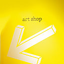 Un mur fluo vers l'Art Shop. qui dynamise la visite : le pétillant des mégapoles du Soleil levant dans une couleur jaune.