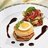 Croque-madame au Chavignol et œuf de caille