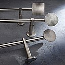 Des fixations solides pour ces tringles barres stylisées chez Castorama.