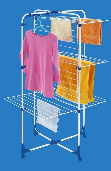 Le séchoir tour Tower 190 de Leifheit, a une longueur d'étendage de 18 mètres (garantie 3 ans)