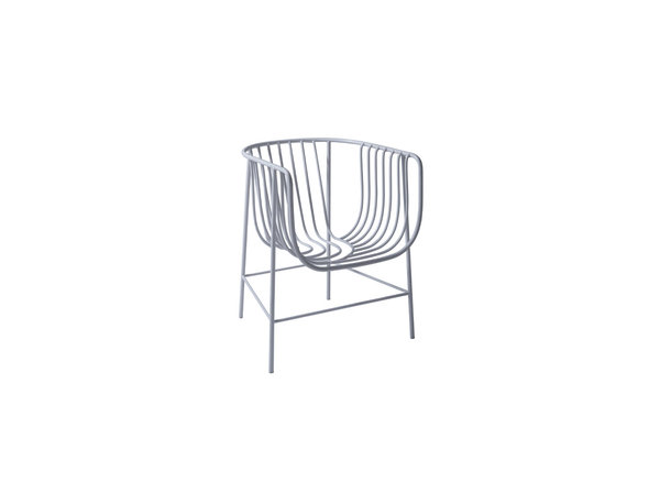 Fauteuil en métal blanc, Cappellini.