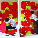 Habitadule d’Oxybule : jeux de construction de 16 panneaux géants + 64 connecteurs à encastrer facilement. Carton certifié FSC. Prix indicatif : 80€.