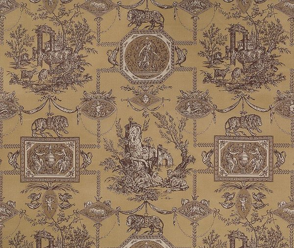 Les Muses et le lion (lie de vin).