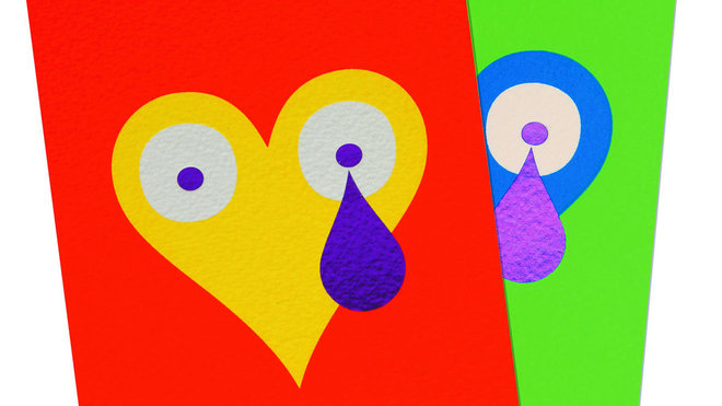 Le romantisme absolu des cartes édition luxe du logo fétiche d’Ich & Kar Cœur de la collection Pokerface. Tons fluorescents sérigraphiés sur papier arche et dorure violette brillante pour cette édition limitée à 300 exemplaires. Existe aussi en édition classique.