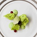 A l'honneur ce soir-là, la verte pistache en dessert