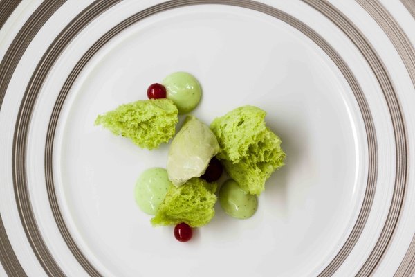 A l'honneur ce soir-là, la verte pistache en dessert
