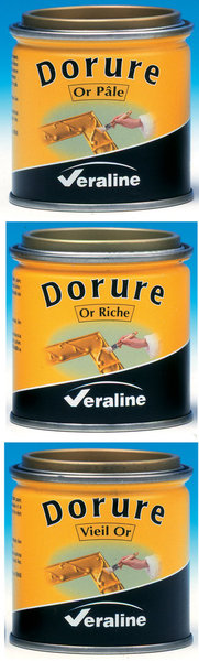 Pour dorer un support en bois, en fer, en plâtre ou en carton, ou procéder à la restauration d'un élément présentant des dorures. 14,30 euros TTC.