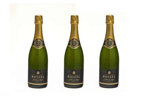 La cuvée Boizel Blanc de Noirs, élaborée uniquement avec des raisins « noirs » de pinot noir