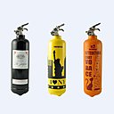 Fire Design propose des extincteurs d'intérieur très design. Cela donne presque envie de débuter une collection.