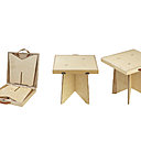 Une table pliante qui tient en un minimum de place.