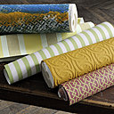 PAPIER BLANC A PEINDRE, 3 motifs géométriques (55 € le rouleau)