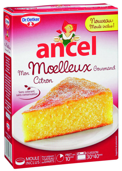 Roi des desserts à terminer chez soi, Ancel intègre dans le moule à gâteau directement dans le paquet. Bien pensé !