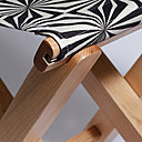 Tabouret "Victor" imprimé - Rouge du Rhin