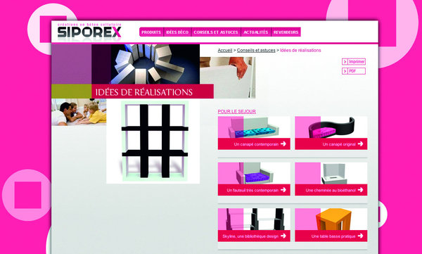 Des idées de réalisations originales et personnalisables par pièce : séjour, cuisine, salle de bains, chambres, autres aménagements intérieurs et extérieurs.