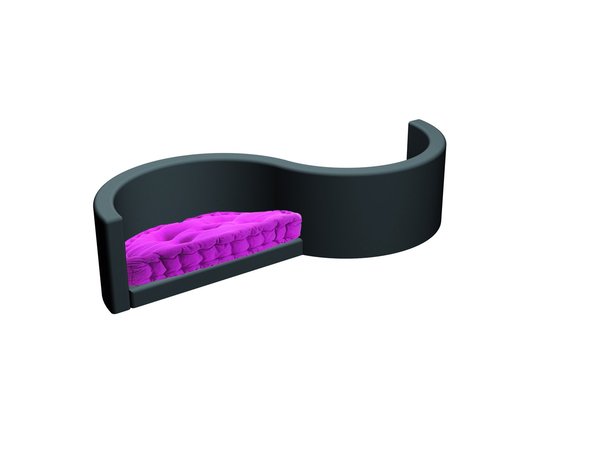 Un canapé original tout en courbes.