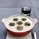 Plat à escargots en céramique Le Creuset. Plat à escargots en céramique Le Creuset.