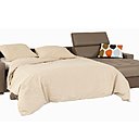 Et votre canapé d'angle se transforme en un bon et vrai lit de 140 chez Cuir Center